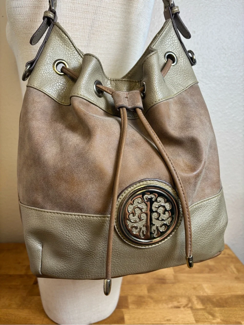 N/A taupe suede